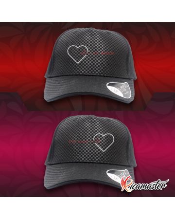 Coppia di cappelli visiera becco - Linea Forever San Valentino - Cuori ECG
