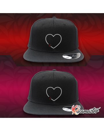 Coppia di cappelli SnapBack - Linea Forever San Valentino - Cuori Letter