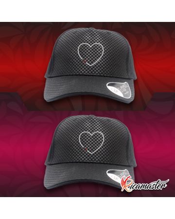 Coppia di cappelli visiera becco - Linea Forever San Valentino - Cuori Letter