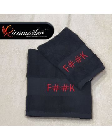 Asciugamani di coppia ricamati personalizzabili F##K