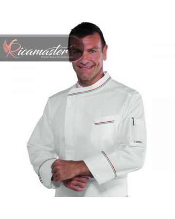 Giacca Cuoco Chef Bilbao manica lunga Isacco bianco Italia